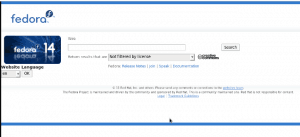 Screenshot of Old Fedora Firefox Startpage